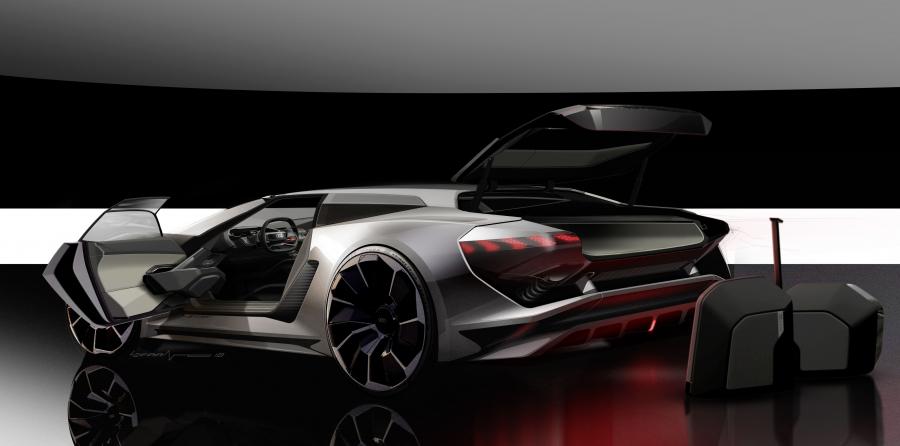 Эскиз Audi PB 18 e-tron 2018 года  (фото 5 из 51)